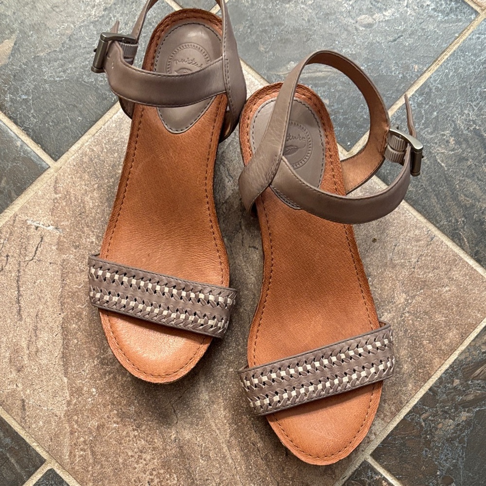 Taupe Leather Sandals